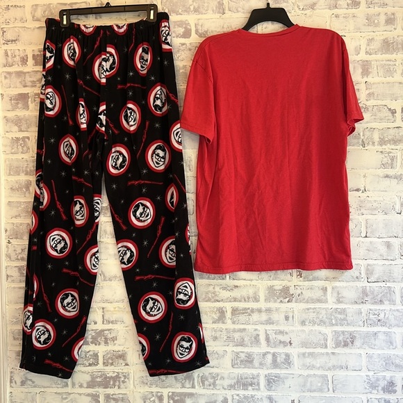Men’s XL Christmas Pajama Set A Christmas Story Fleece Bottoms Cotton S/S Tee - Picture 6 of 6